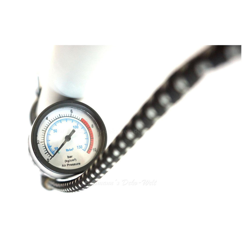 Luftpumpe, Fußstandpumpe, Manometer
